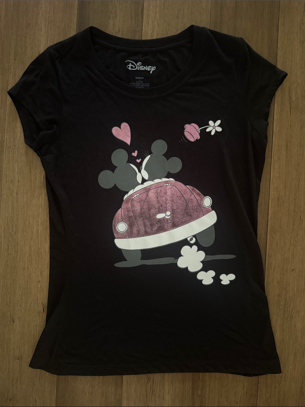 Ladies Size L Disney Black Tee
